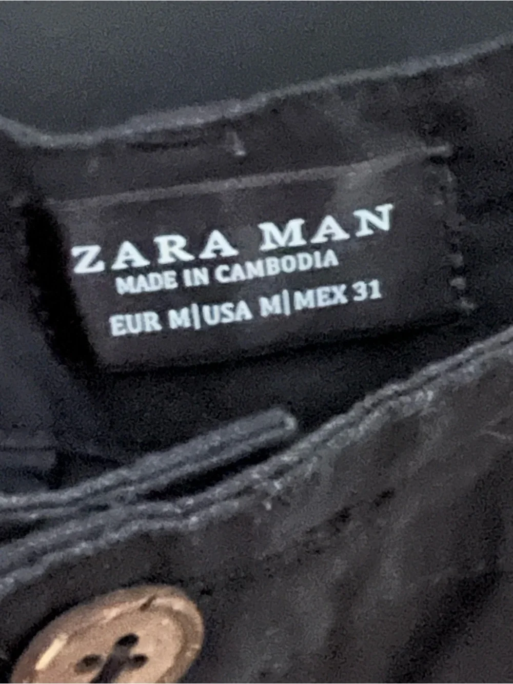 Zara Black Linen Pants with Red & White Tribal Front Stripes